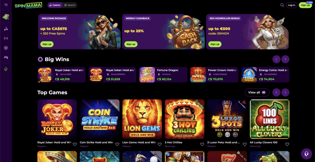 spinmama casino