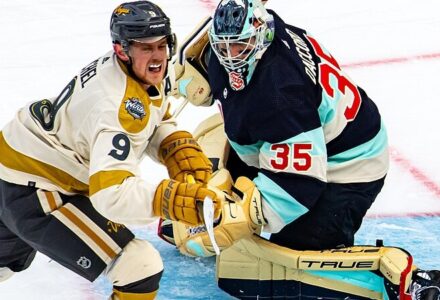 Winter Classic Vegas Golden Knights at Seattle Kraken January 1, 2024 Joey Daccord and Jack Eichel, tags: strike now: nhl's - CC BY-SA