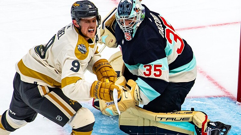 Winter Classic Vegas Golden Knights at Seattle Kraken January 1, 2024 Joey Daccord and Jack Eichel, tags: strike now: nhl's - CC BY-SA