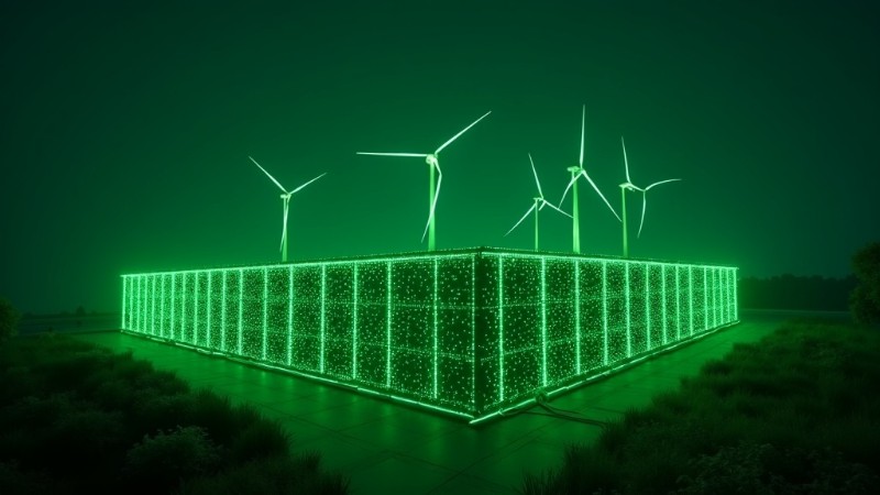 Sustainable gaming: Canadian clean energy innovations in online casinos, Concept art for illustrative purpose - Monok